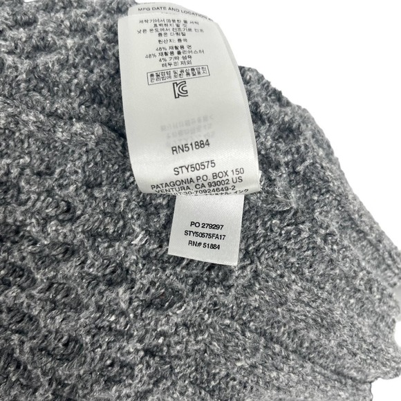 Patagonia Cardigan Sweater‎ Off Country Waffle Knit Gray XS - Picture 9 of 9